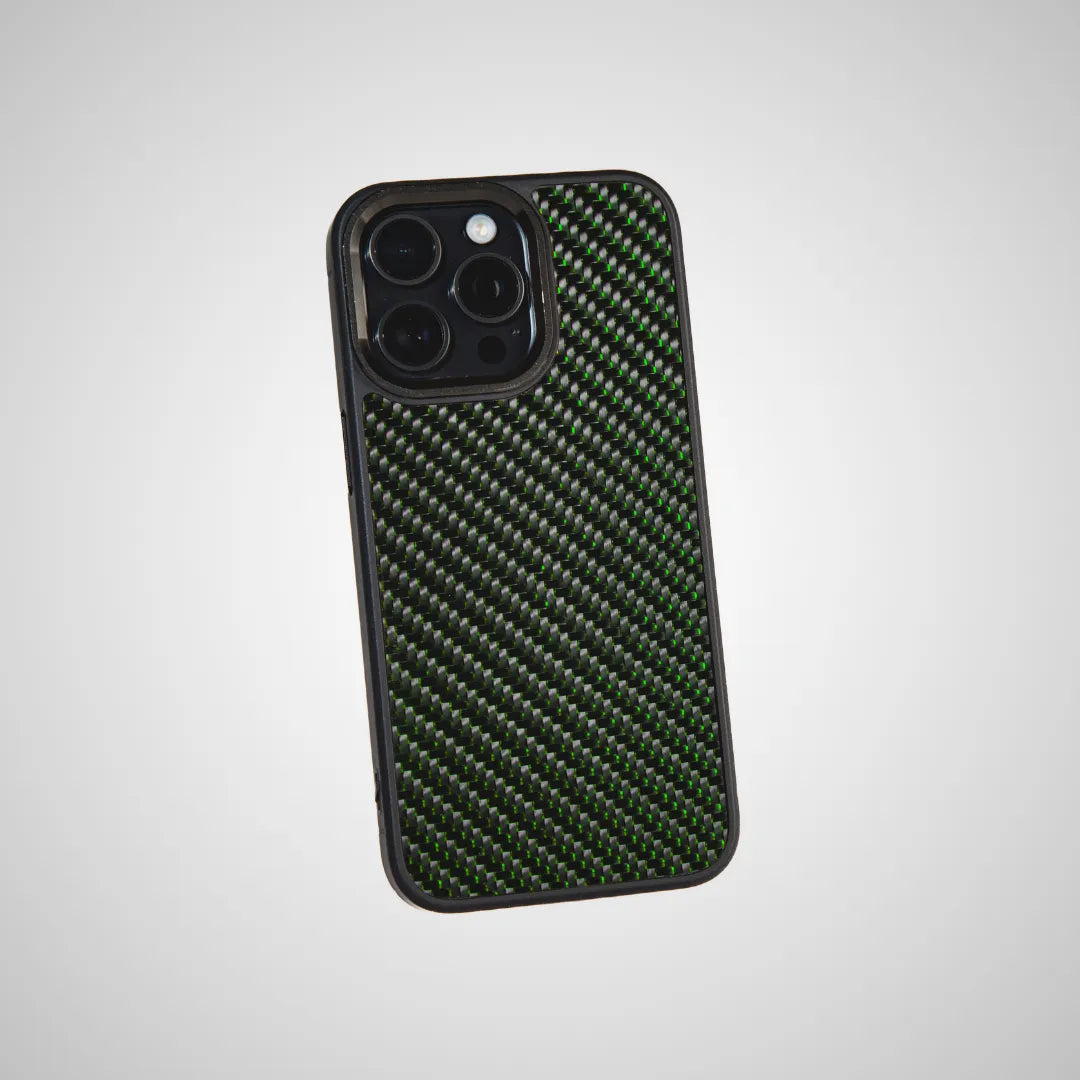 Green Reflective - Carbon Fiber Phone Case